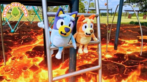BLUEY The Floor Is Lava At The Playground | Pretend Play with Bluey Toys